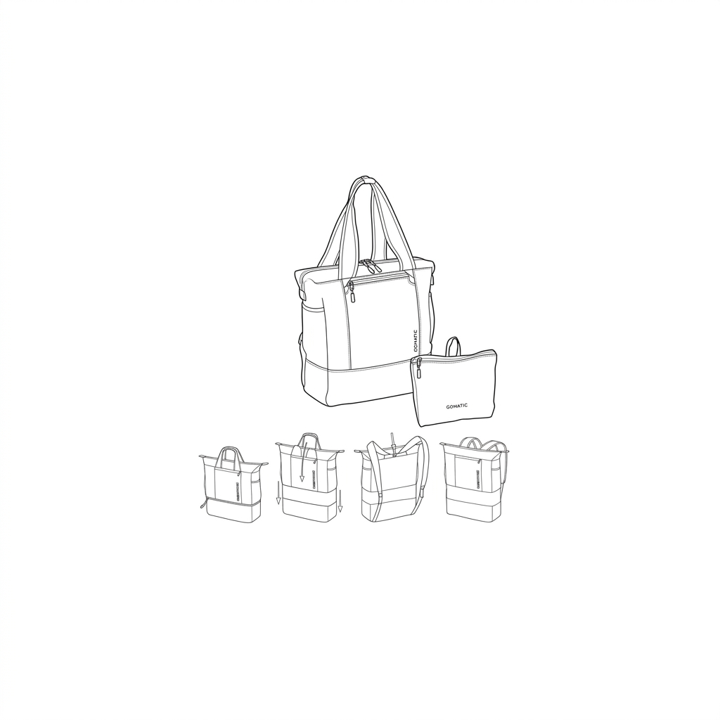 2-in-1 Tote Backpack